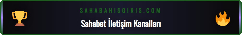 Sahabet iletişim seçeneklerini gösteren bir infografik tasarımı.
