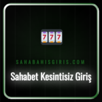 Bir dizüstü bilgisayar ekranında Sahabet kesintisiz giriş logosu