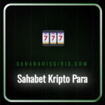 Sahabet kripto para yatırım ekranı ve dijital para logoları.