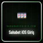Sahabet iOS giriş ekranını gösteren bir iPhone ve bahis kuponu.
